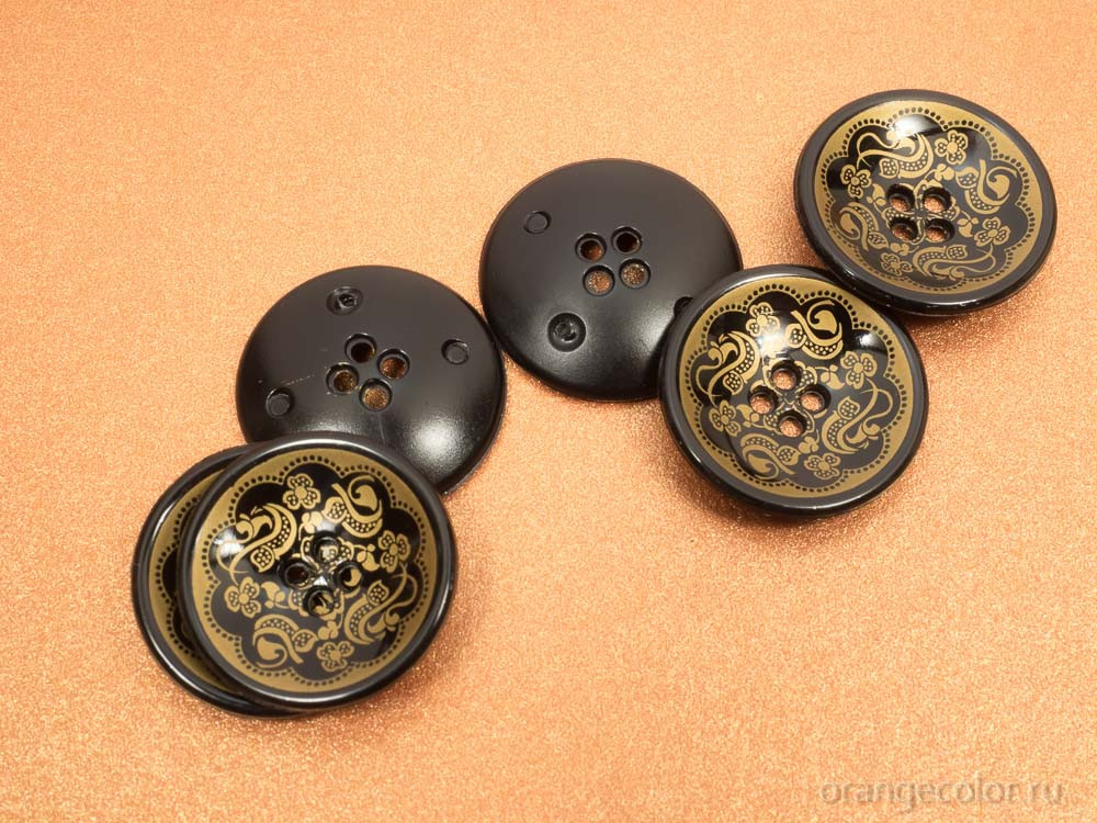 Кликните для увеличения изображения Пуговица Хохлома ПУ1675-02-20-7