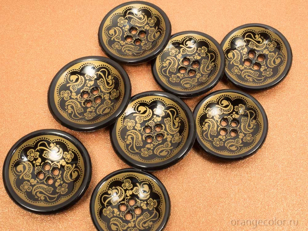 Кликните для увеличения изображения Пуговица Хохлома ПУ1675-02-20-7