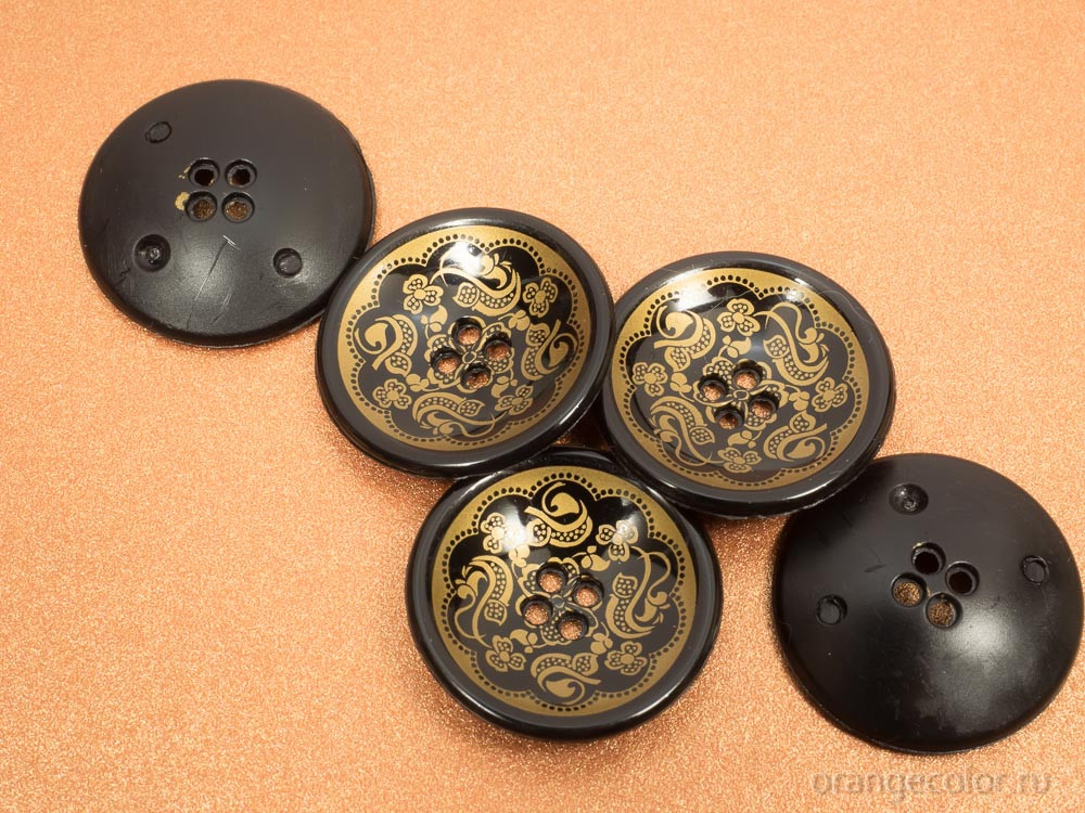 Кликните для увеличения изображения Пуговица Хохлома ПУ1675-02-23-5