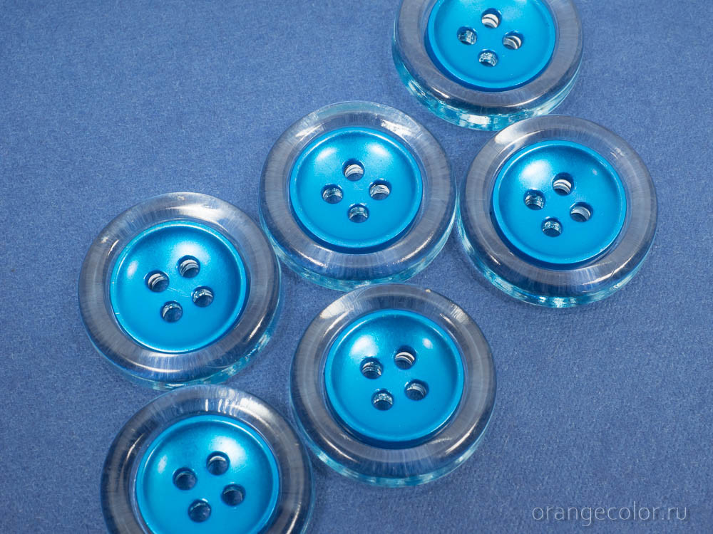 Пуговица с прозрачным ободком ПУ1677-02-23
