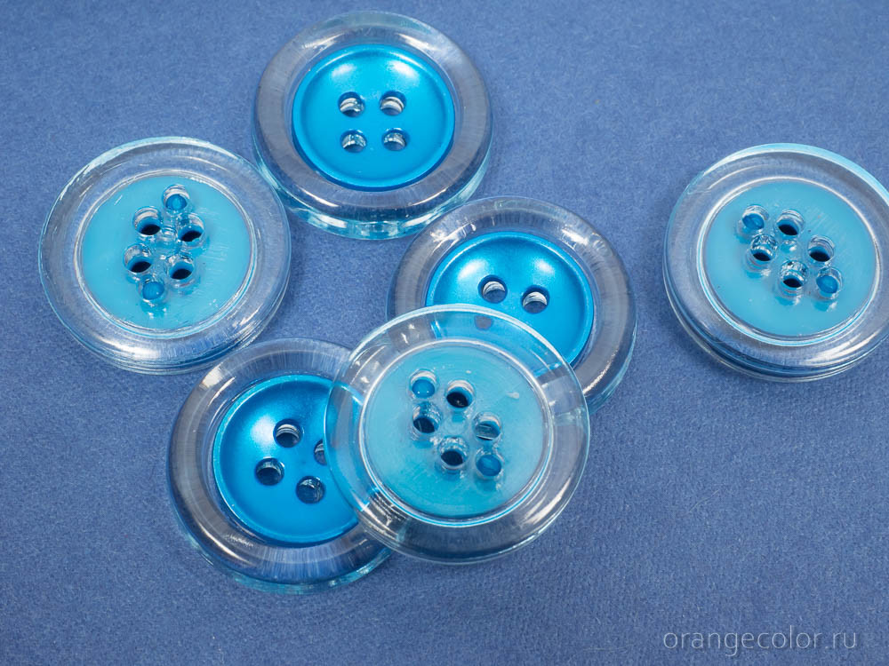Пуговица с прозрачным ободком ПУ1677-02-23