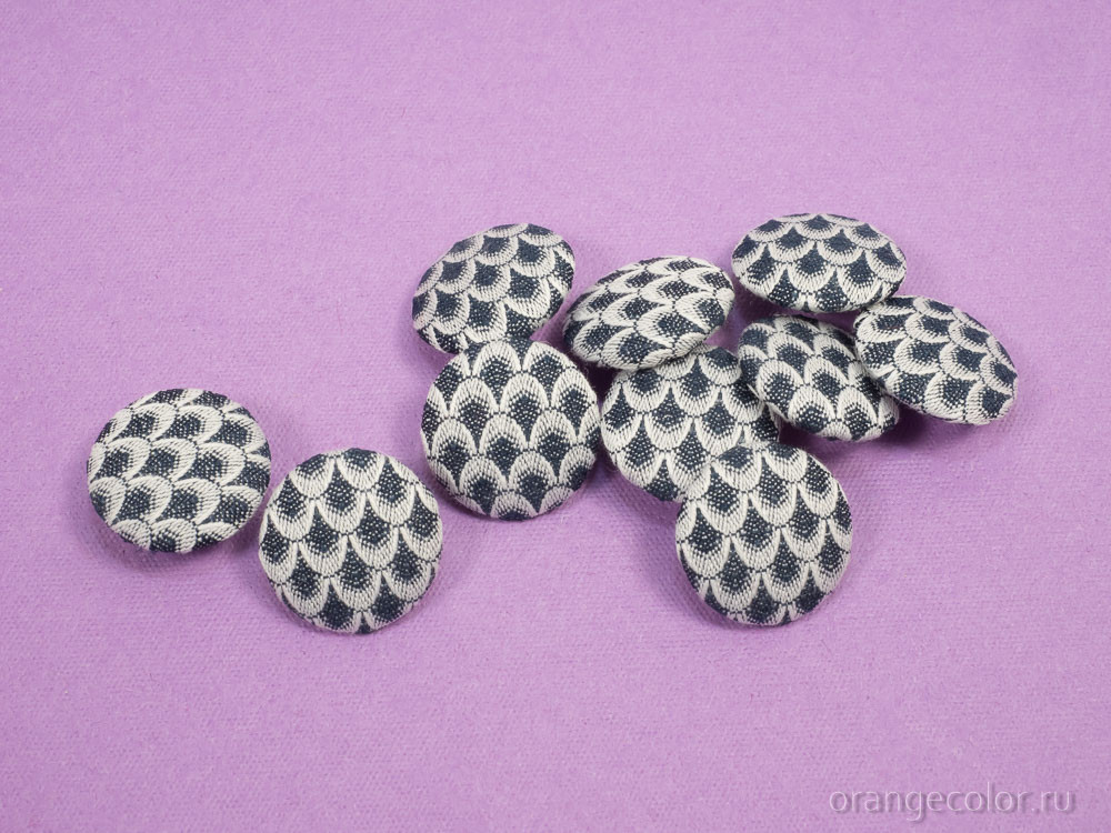 Кликните для увеличения изображения Жаккардовая пуговица ПУ1691-01-18