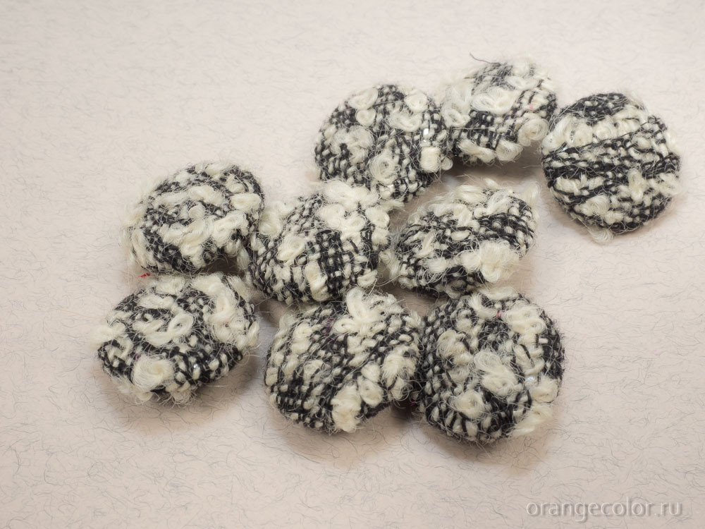 Кликните для увеличения изображения Пуговица из буклированной ткани ПУ1694-01-23