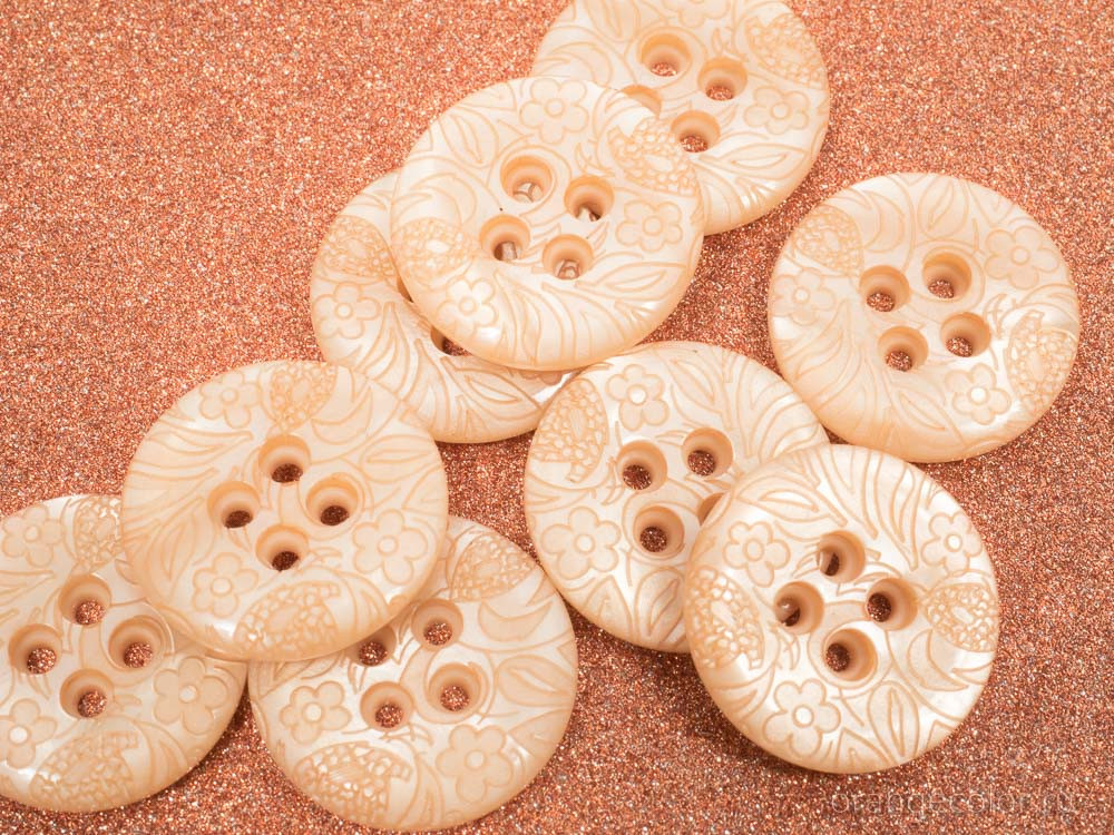 Пуговица с цветами ПУ1704-01-22