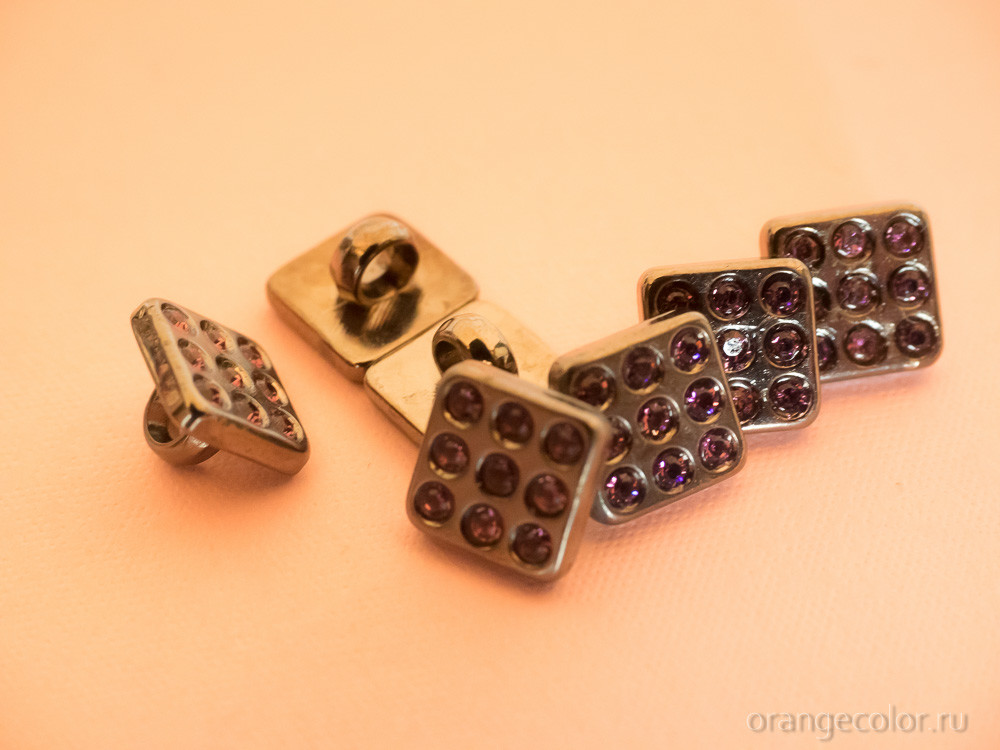 Пуговица Девять аметистов ПУ1708-01-10