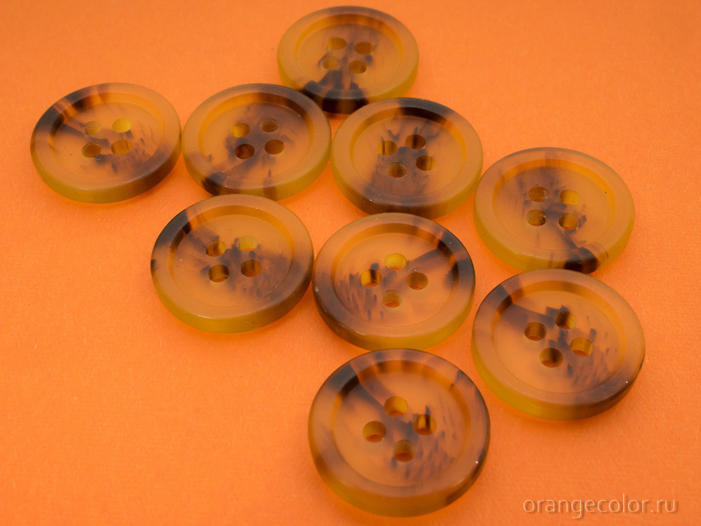Кликните для увеличения изображения Пуговица янтарного цвета ПУ1709-01-18