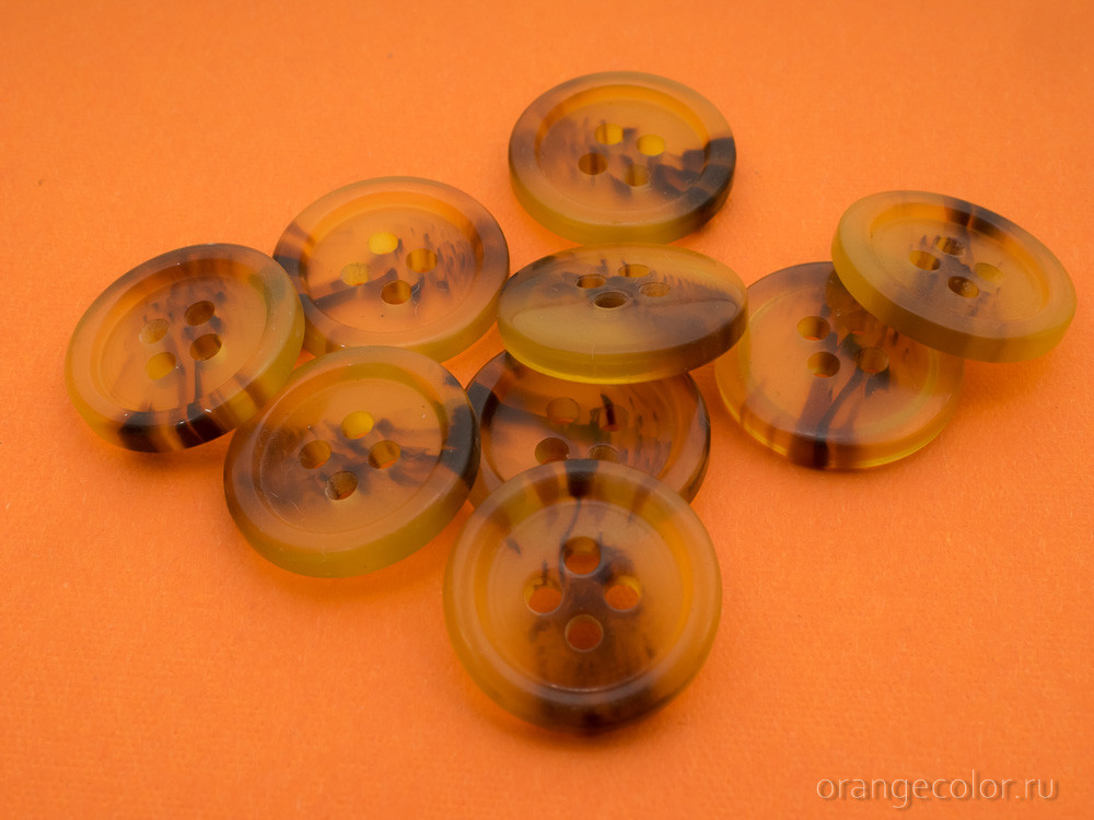 Кликните для увеличения изображения Пуговица янтарного цвета ПУ1709-01-18