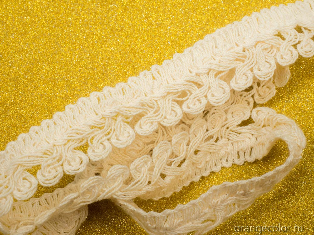 Кликните для увеличения изображения Кружевная тесьма с завитками 03406ТД-01