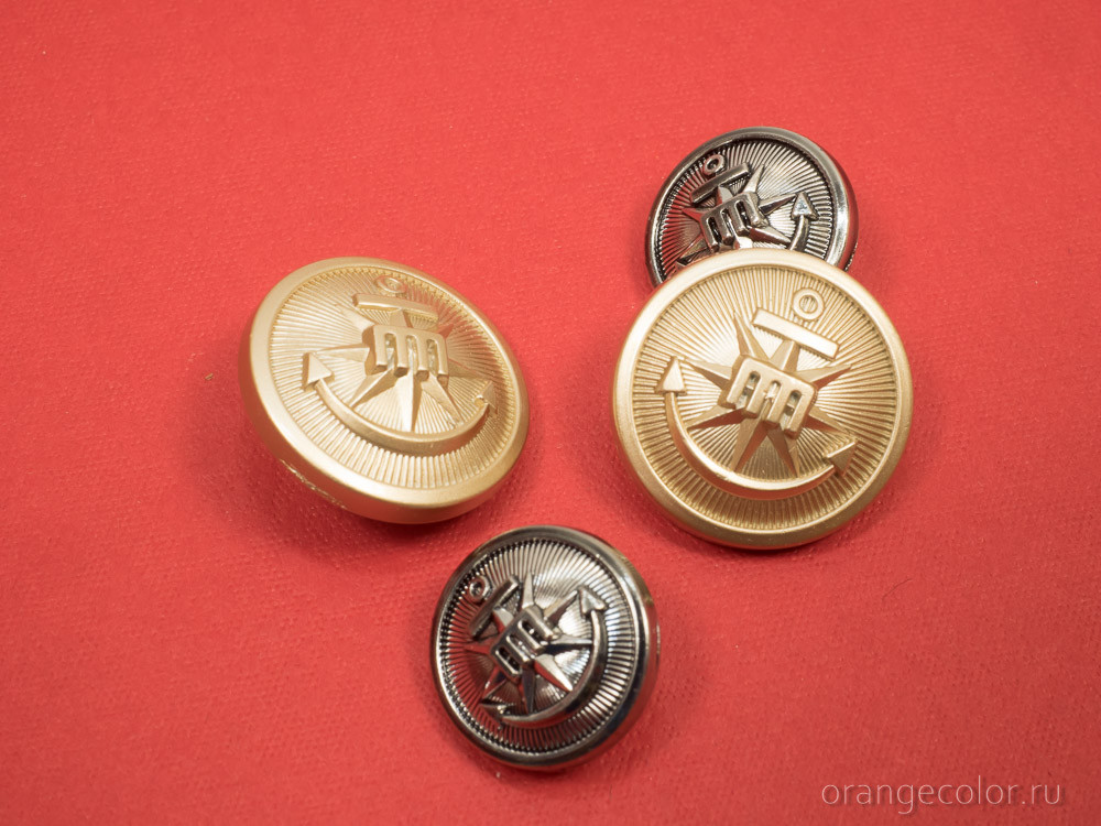 Кликните для увеличения изображения Пуговица металлическая ПУ1726-01-00