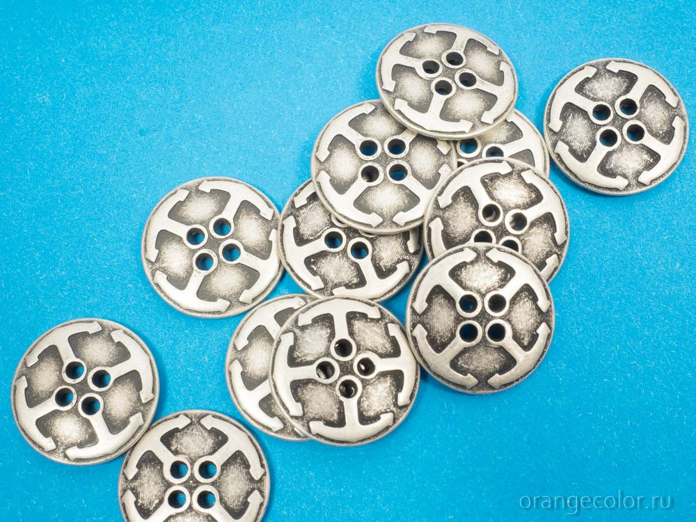 Кликните для увеличения изображения Пуговица с якорями ПУ1735-01-18