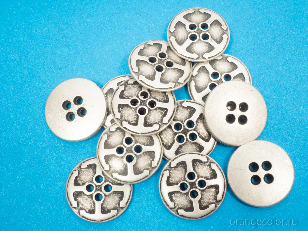 Кликните для увеличения изображения Пуговица с якорями ПУ1735-01-18