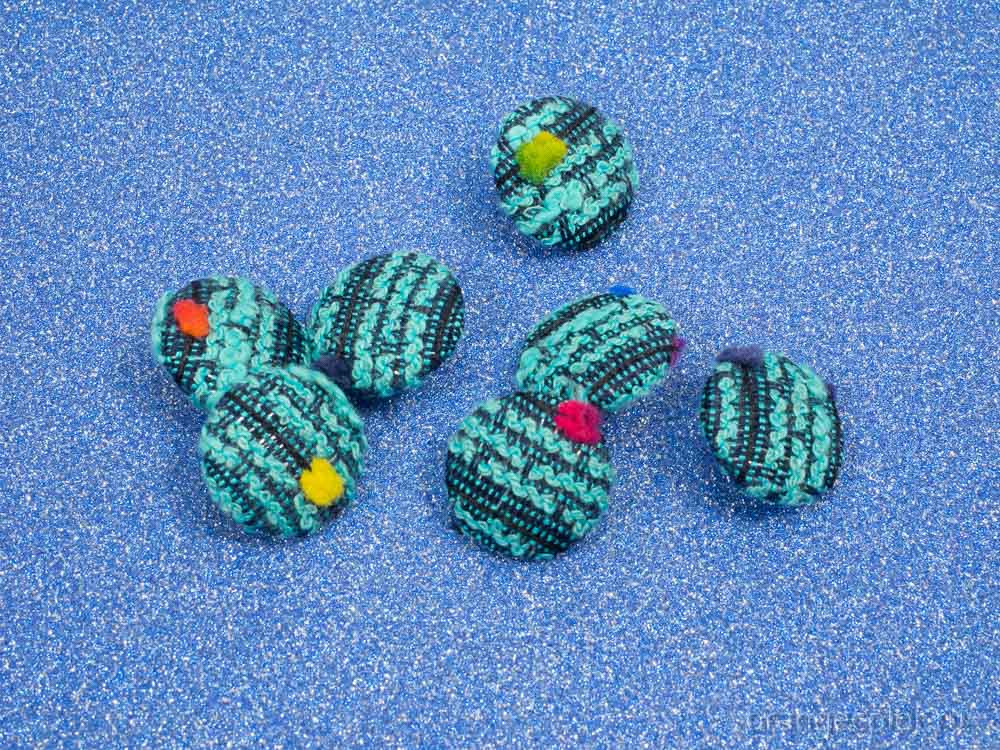 Кликните для увеличения изображения Пуговица из буклированной ткани ПУ1758-01-18