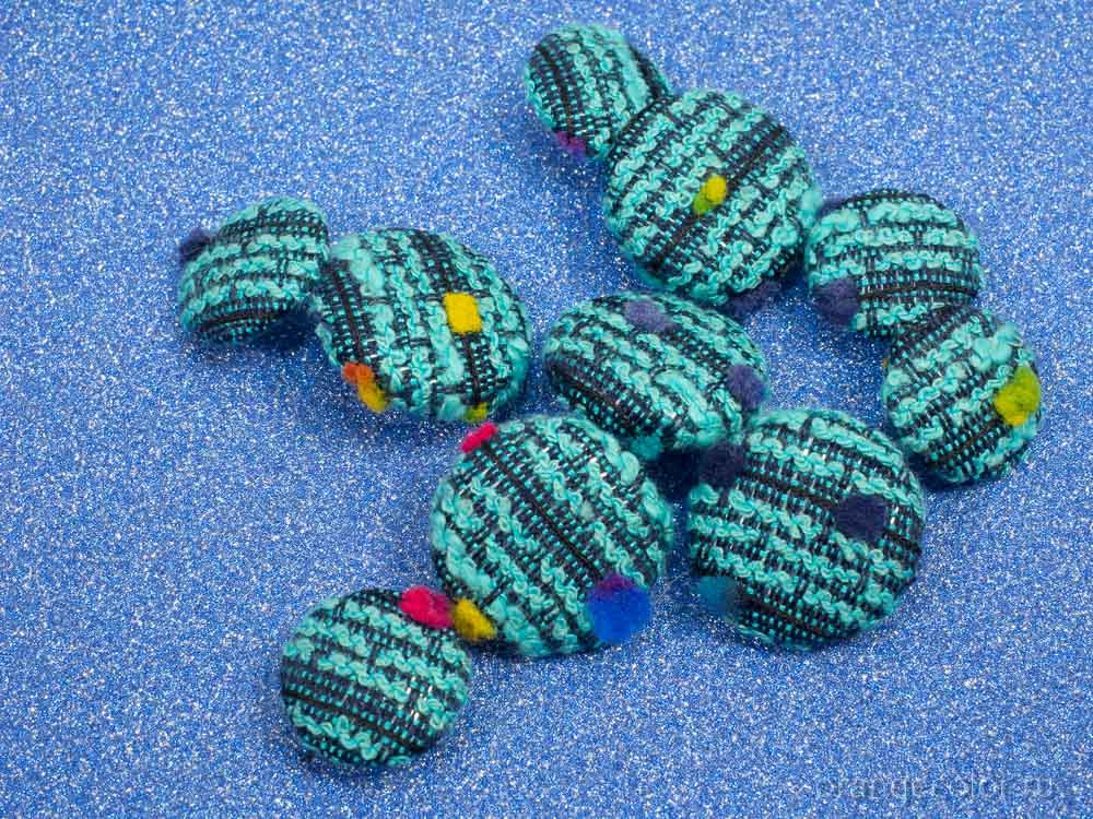 Кликните для увеличения изображения Пуговица из буклированной ткани ПУ1758-01-18