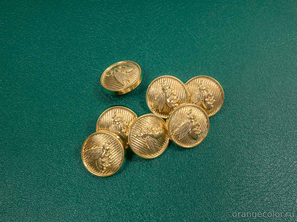 Кликните для увеличения изображения Металлическая пуговица ПУ1807-01-18