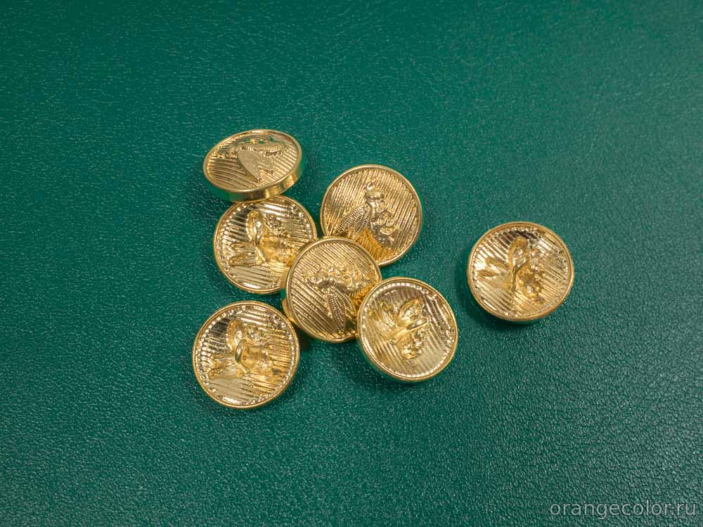 Кликните для увеличения изображения Металлическая пуговица ПУ1807-01-18