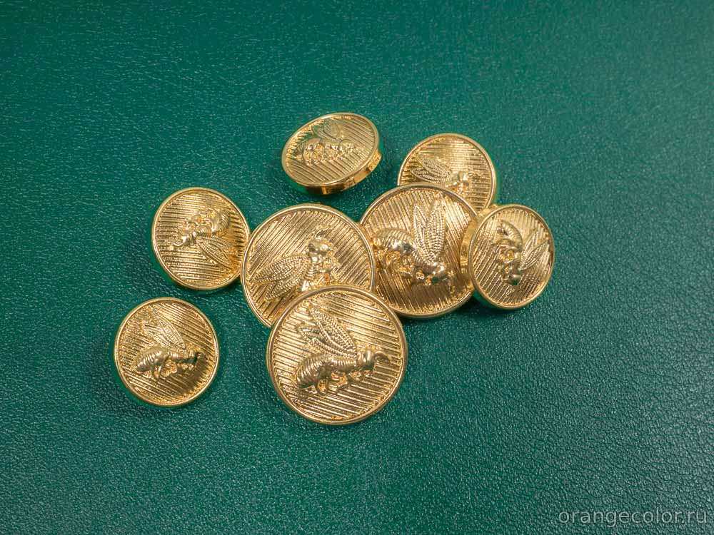 Кликните для увеличения изображения Металлическая пуговица ПУ1807-01-23