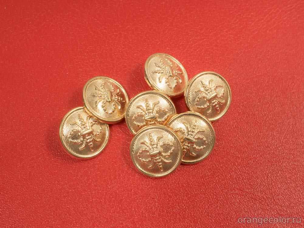 Кликните для увеличения изображения Металлическая пуговица ПУ1808-01-18