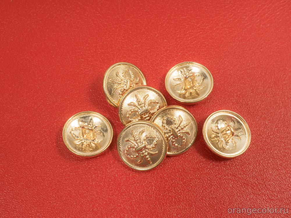 Кликните для увеличения изображения Металлическая пуговица ПУ1808-01-18