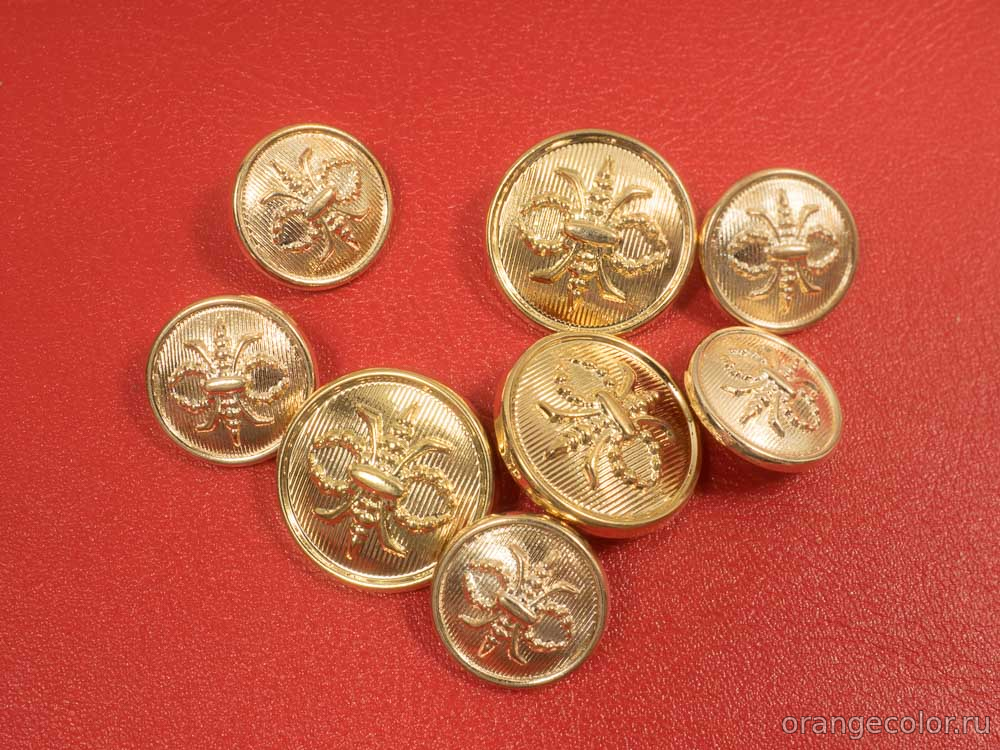 Кликните для увеличения изображения Металлическая пуговица ПУ1808-01-18