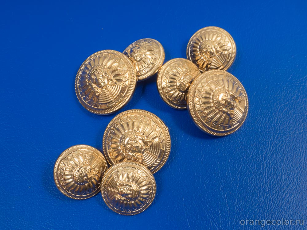 Кликните для увеличения изображения Металлическая пуговица ПУ1809-01-23