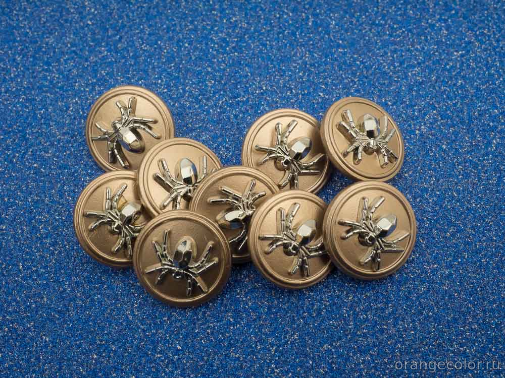Пуговица с пауком ПУ1722-02-16