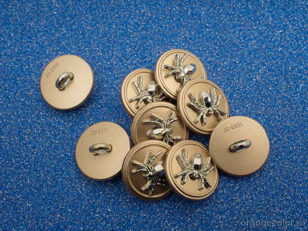 Пуговица с пауком ПУ1722-02-16