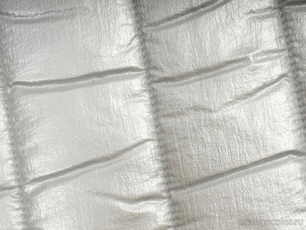 Серебряная стёганая ткань 6836ПЛС
