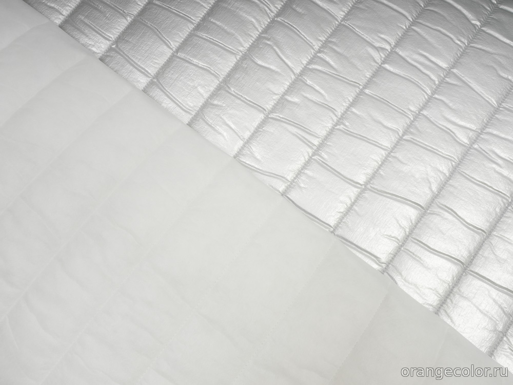 Серебряная стёганая ткань 6836ПЛС