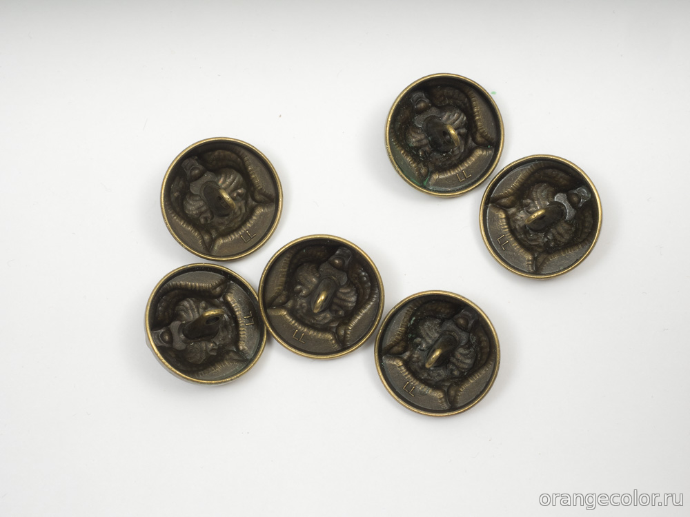 Кликните для увеличения изображения Металлическая пуговица ПУ1654-01-20-6