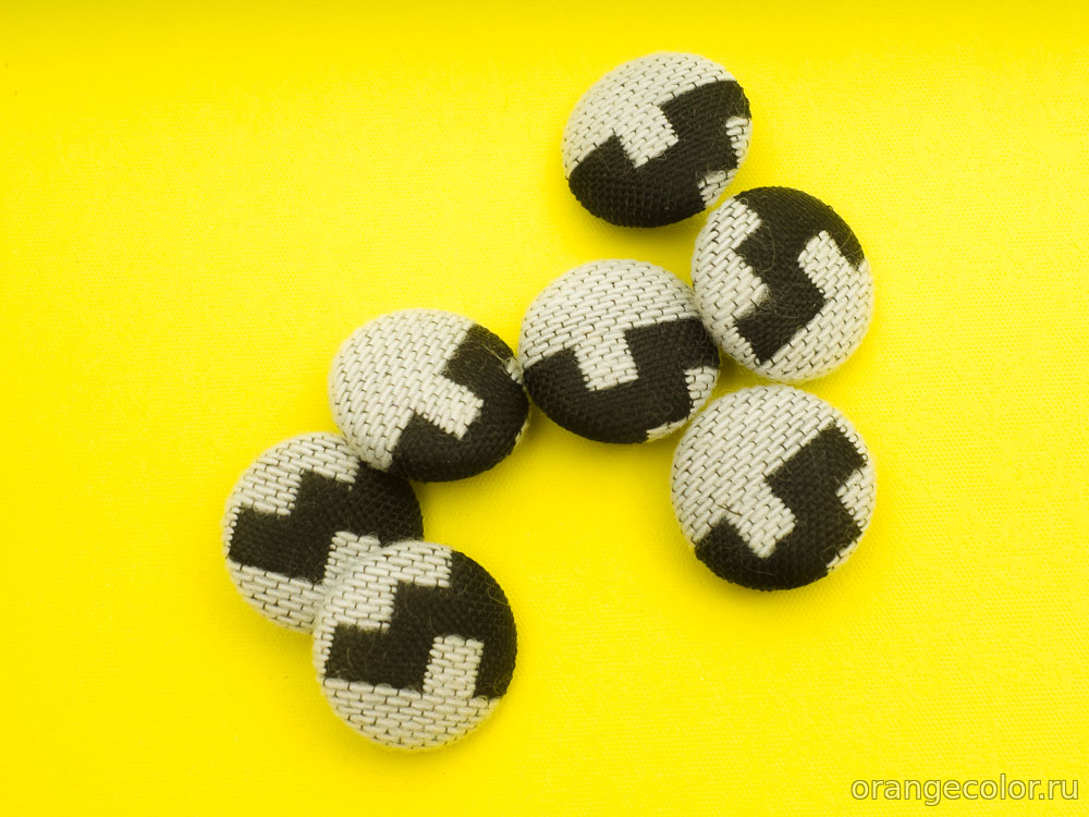 Кликните для увеличения изображения Жаккардовая пуговица 10027ПУ-01-23-7