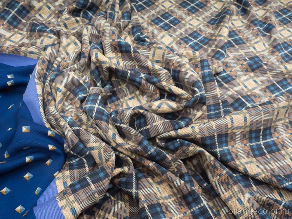 Кликните для увеличения изображения Плательный твил с бордюром 10078БП-01