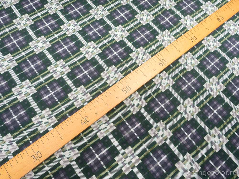 Плательный твил с бордюром 10078БП-02