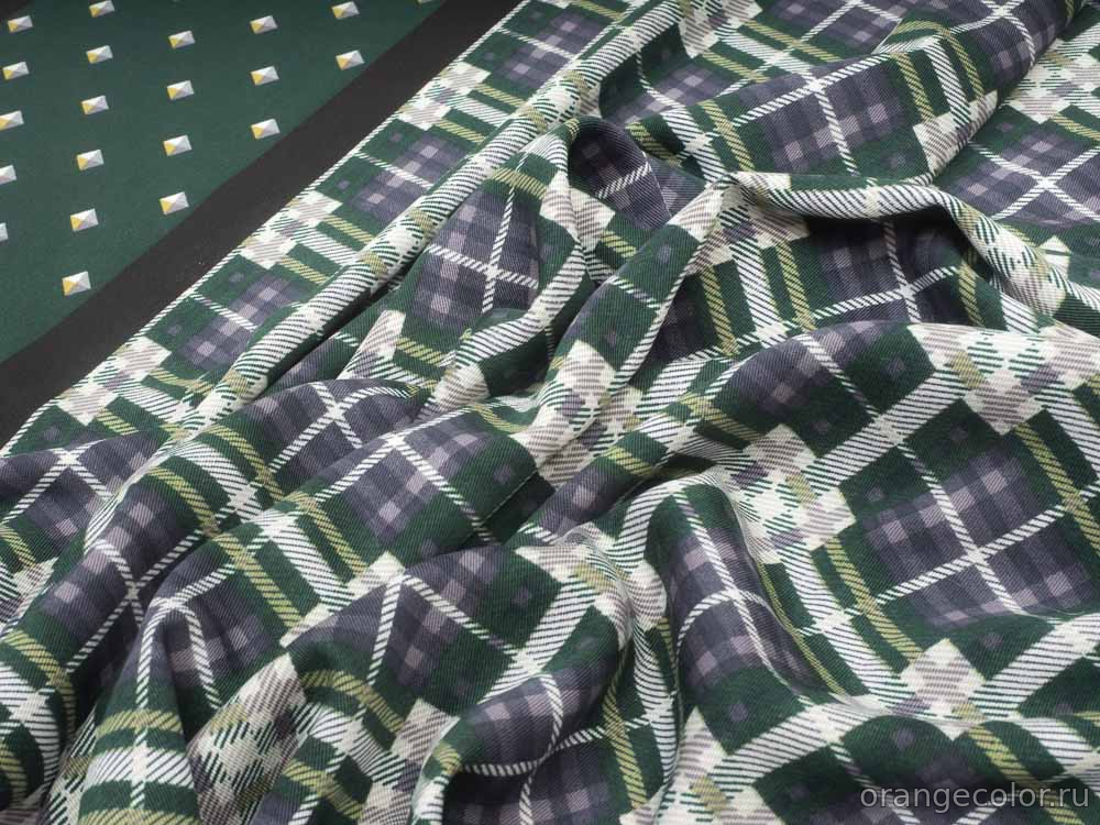 Плательный твил с бордюром 10078БП-02