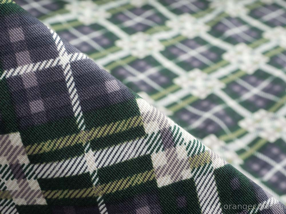 Плательный твил с бордюром 10078БП-02