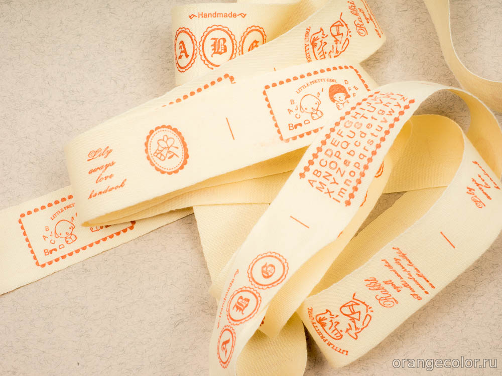 Тесьма с этикетками 10093ТД-04-25-5