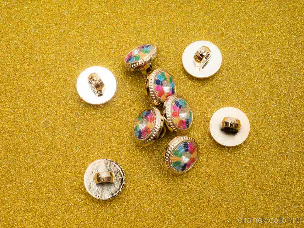 Кликните для увеличения изображения Пуговица с кристаллом 10108ПУ-01-13-8