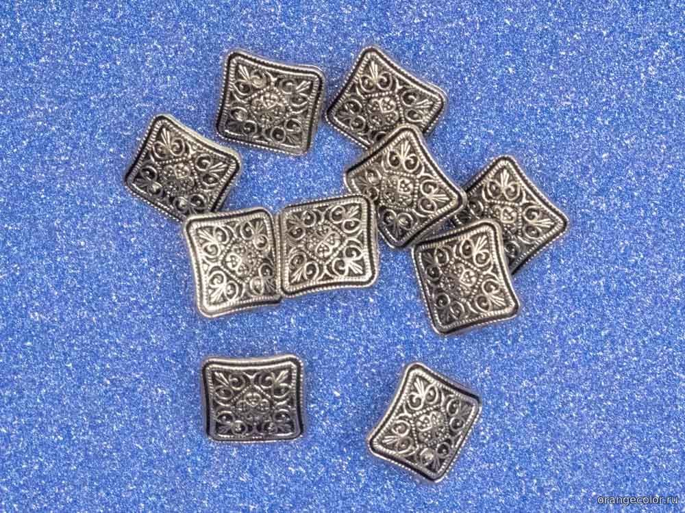 Квадратная пуговица 10390ПУ-01-13-10