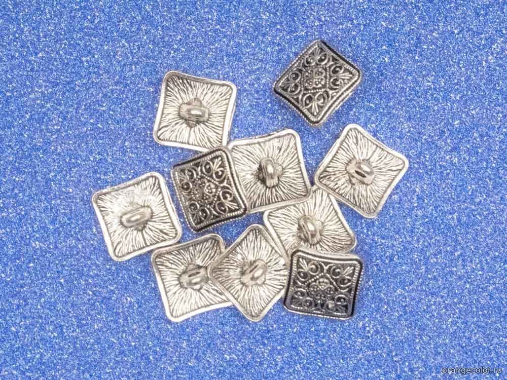 Квадратная пуговица 10390ПУ-01-13-10