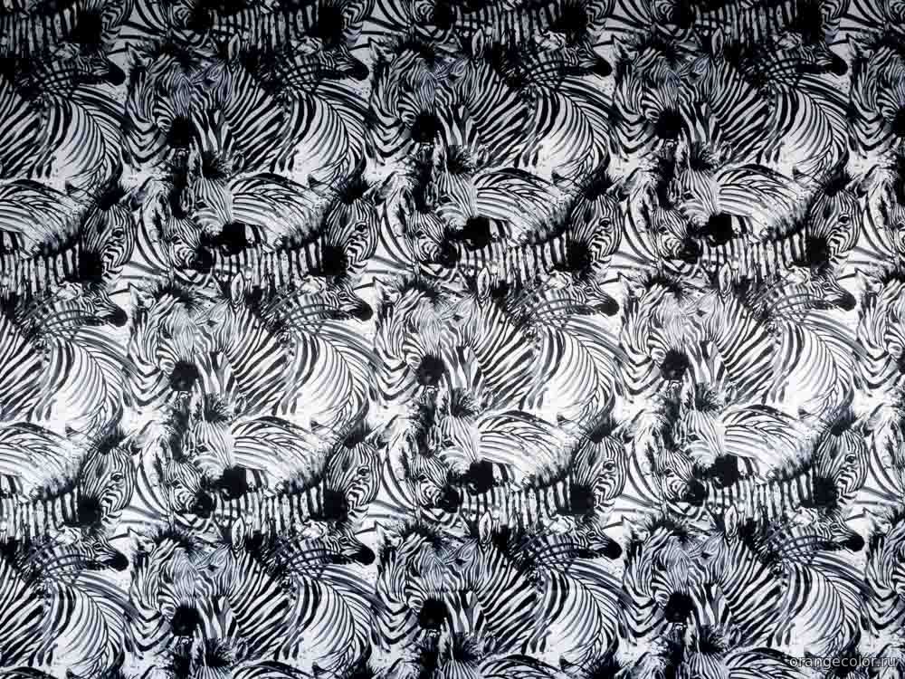 Хлопок с зебрами 10454ХП-01