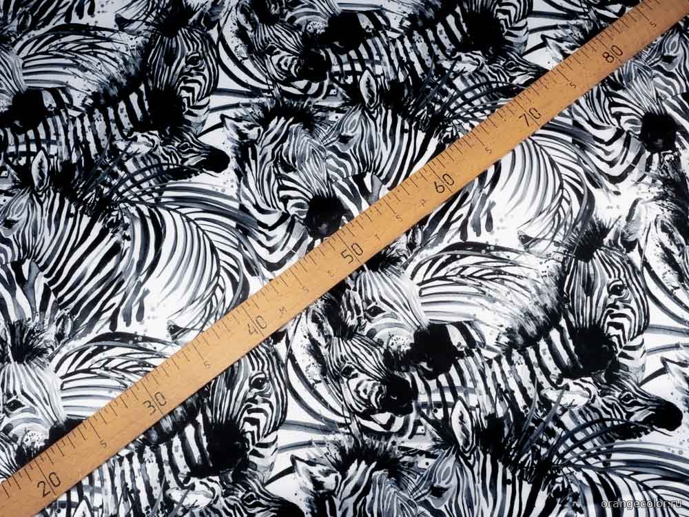 Хлопок с зебрами 10454ХП-01
