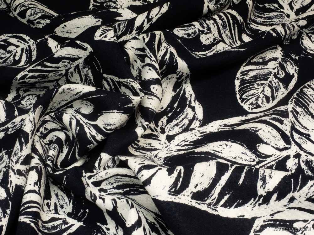 Лён с листьями 10459ЛП-01