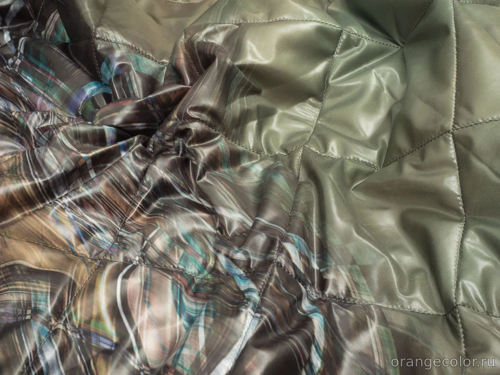 Двусторонняя стёганая ткань 10484ПЛС-01