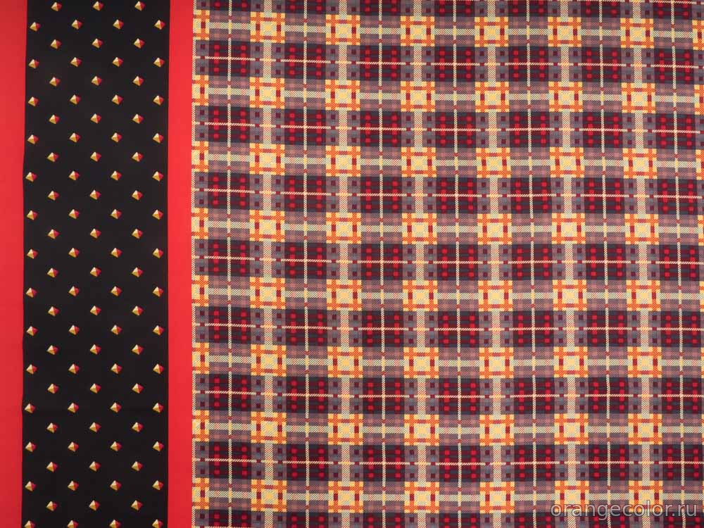 Плательный твил с бордюром 10078БП-03-1.7