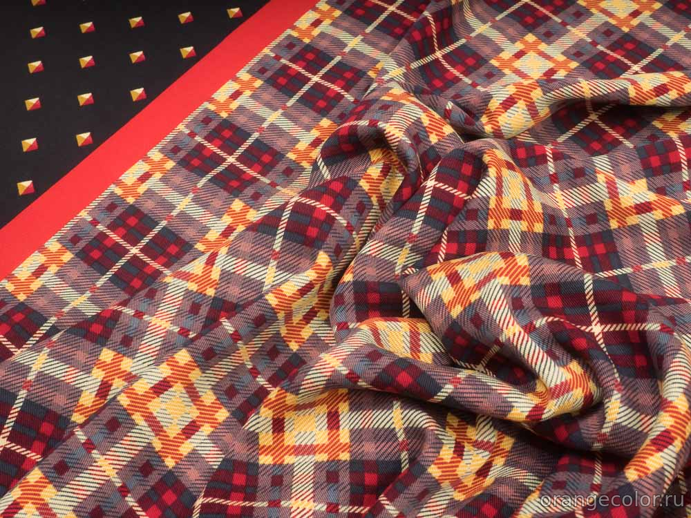 Плательный твил с бордюром 10078БП-03-1.7