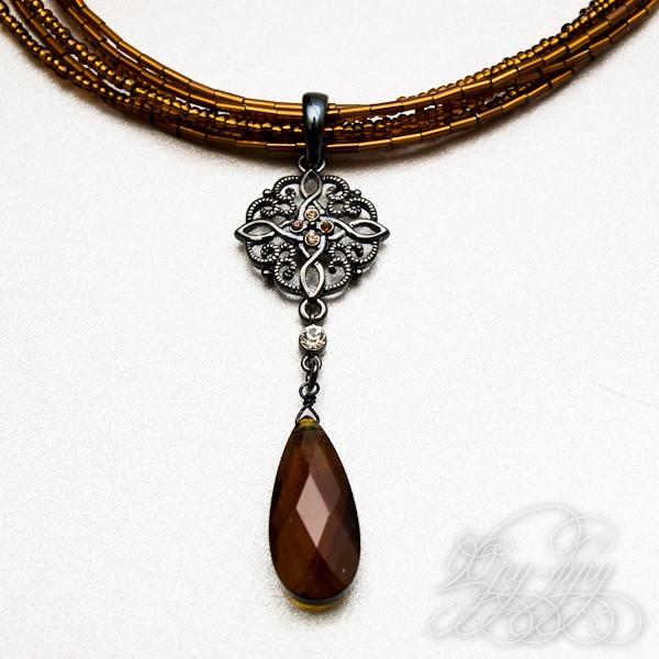 Кликните для увеличения изображения Комплект колье и серьги