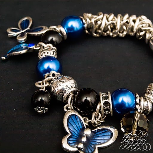 Кликните для увеличения изображения Браслет с бабочками Б5140