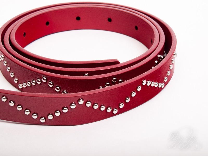 Кликните для увеличения изображения Ремень кожаный с заклепками ZT5415