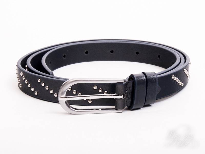 Кликните для увеличения изображения Ремень кожаный с заклепками ZT5418